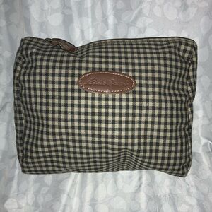 Eddie Bauer Black and Tan Checkered Toiletry Bag